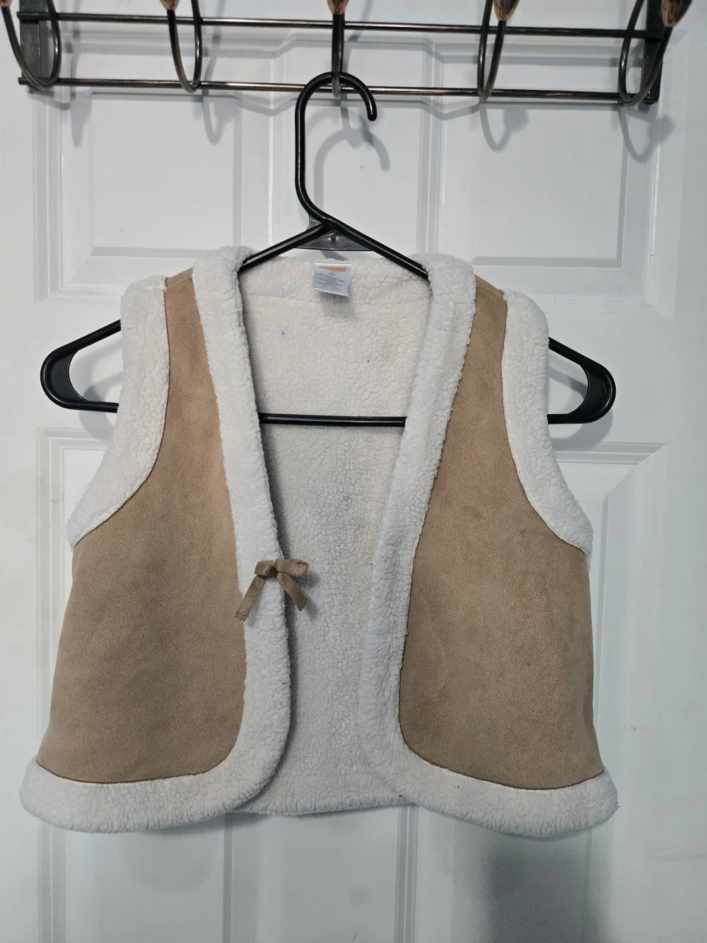 Gymboree Cream & Tan Faux Shearling Vest